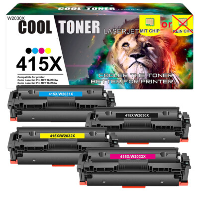 [Kein/Mit Chip] Toner für HP 415A 415X LaserJet Pro MFP M479dw M479fnw fdw fdn