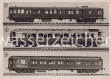 Postcard/Photo Models Scale 23:1000: Car 1907, Sleeping Car 1906, 1st Kl. 1907 (BW218)