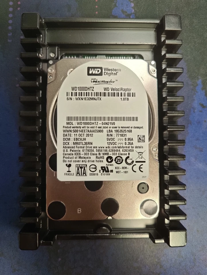 2x WD VelociRaptor HDDs - 1TB + 300GB 10k SATA 6G 3.5" WD1000DHTZ-04N21V0 - Image 2 of 4