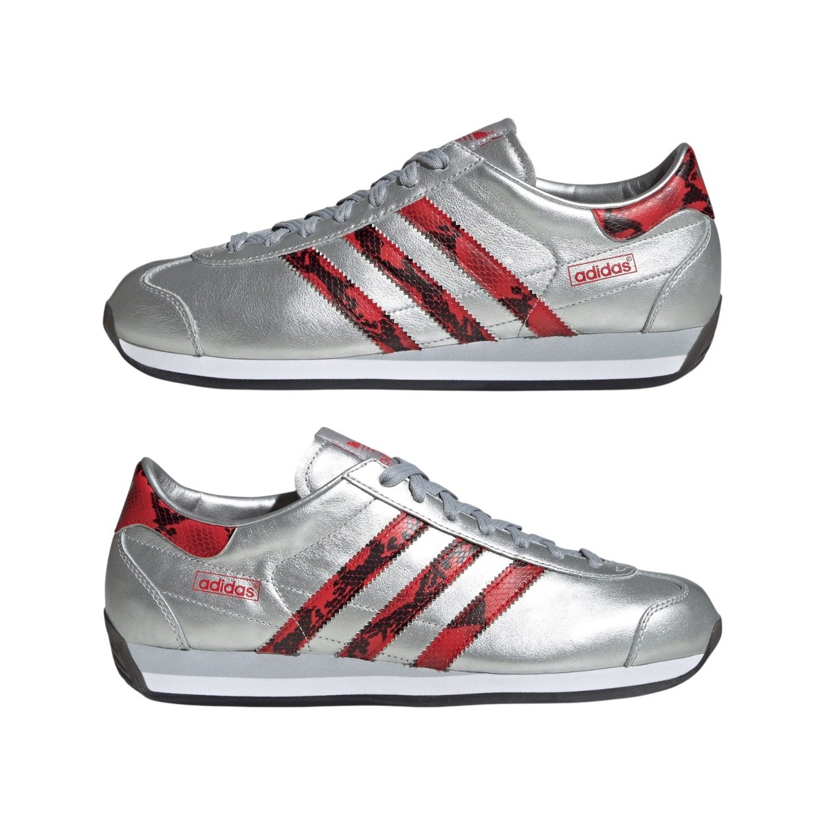Men's Adidas Originals Silver Metallic Country Japan Trainers