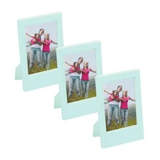 3 Pcs Mini Picture Frames 2.4 x 3.5 Inch Rectangle Photo Frame, Light Green