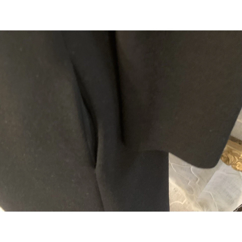 Abrigo de Colección Saks Fifth Ave 100% Lana Hecho en Unión ILGWU Negro Trench Chaqueta de Invierno Foto 4 de 4