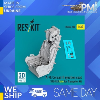 Reskit RSU32-0186 1/32 A7E CorsairII ejection seat SJU8/A late for Trumpeter kit