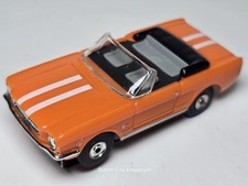 Aurora Model Motoring T-jet Ford Mustang Convertible Orange Ho Scale Slot Car