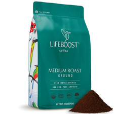 Coffee Ground Medium Roast Coffee - Low Acid Single Origin USDA Organic Coffee -