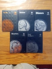 Set of 5 - General Collection Cents through Half Dollars Whitman Coin Folders