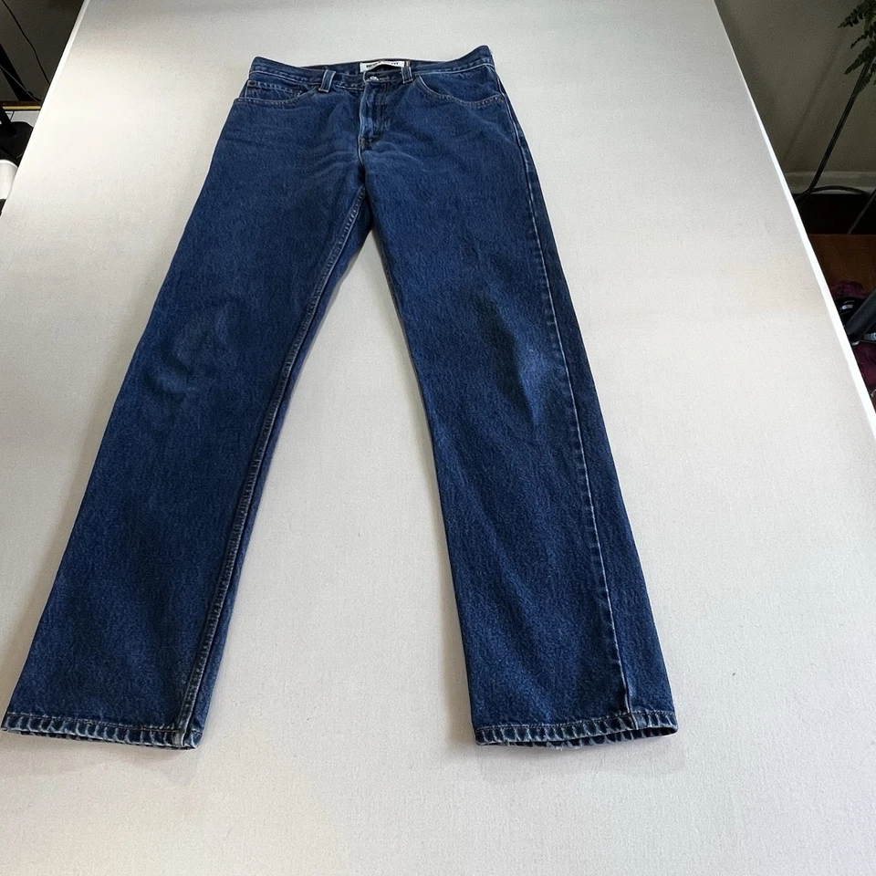 Jeans Levi's para hombre 33x34 505 pierna recta azul algodón denim Foto 2 de 4