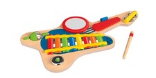 PLAYTIVE® 6-in-1 Gitarre Holz Musikinstrumente Kindergitarre Holzgittarre