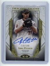 Andy Pettitte 2022 Topps Tier One Talent Autograph /149 Houston Astros #T1TA-AP