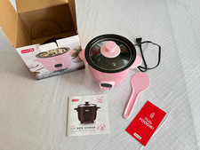 DASH Pink Mini Rice Cooker Steamer Removable ...