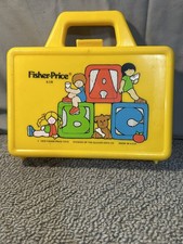 Vintage Fisher Price 1979 Plastic Yellow Lunch Box 638 Lunch Box Only Quaker Oat