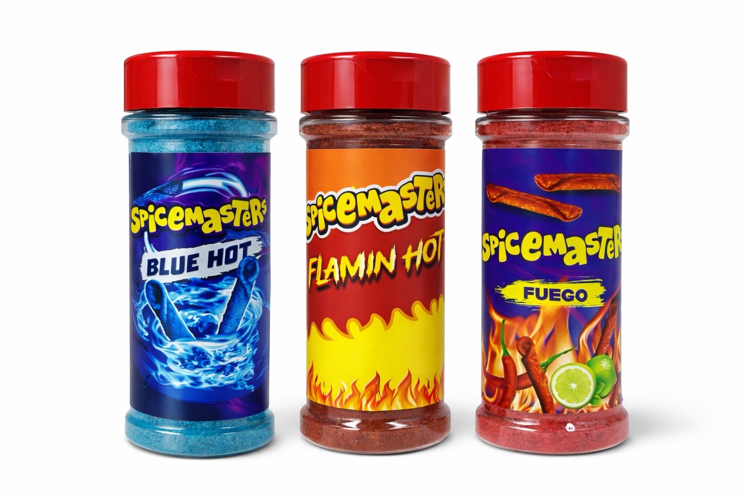 3 Pack Takis Fuego Blue Heat & Hot Cheetos Seasoning Powder 100g each