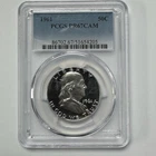 1961 Franklin Half Dollar PCGS PR67CAM Cameo Silver 50C Coin