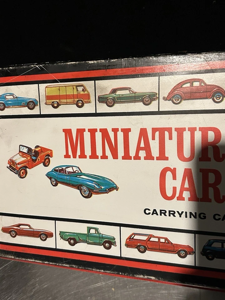 老式 1966 年美泰微型汽车手提箱带 2 个托盘 — 第 3/4 张图片