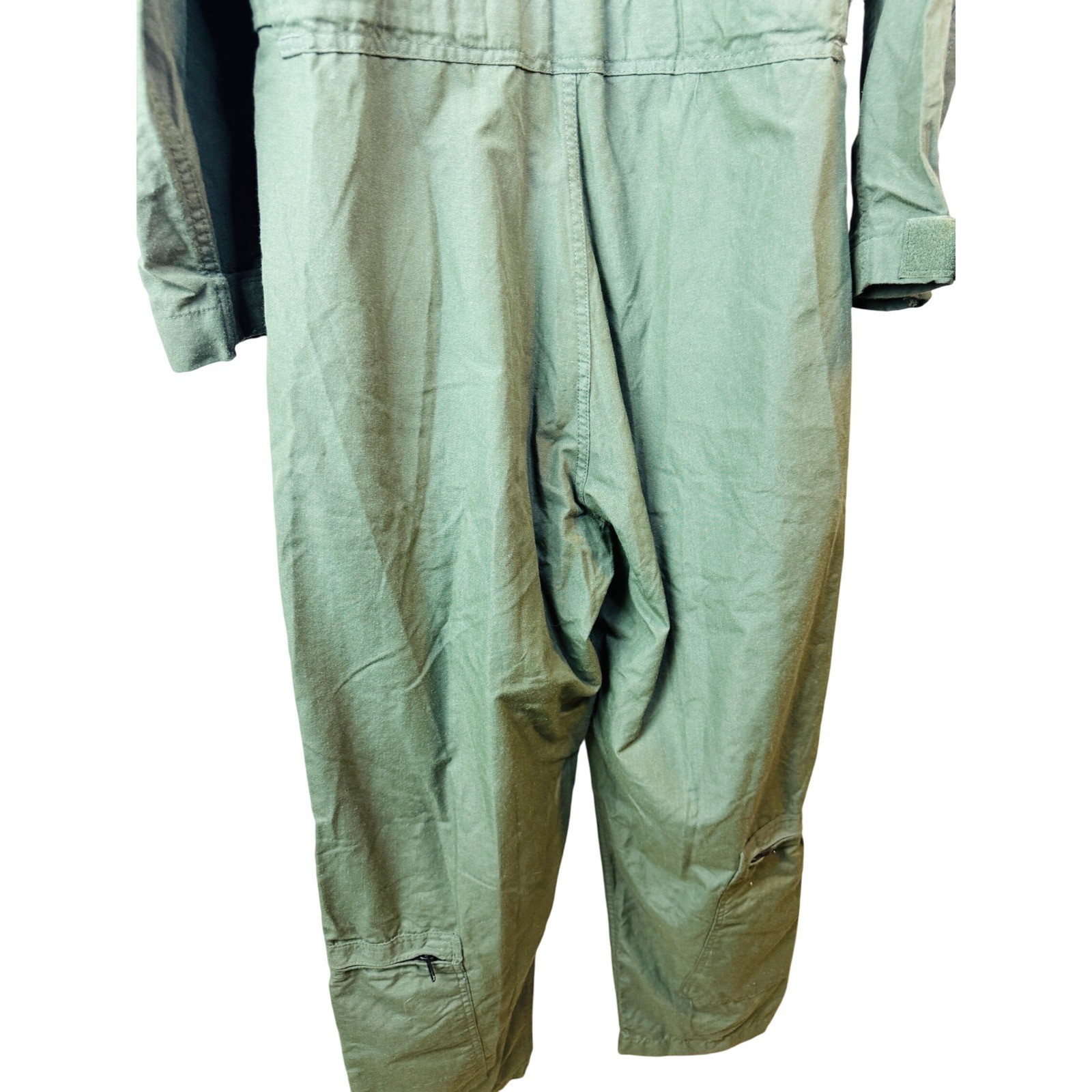 US Military CWU 27P Flight Suit Coveralls Sage Green 40R Vintage Air Force Pilot