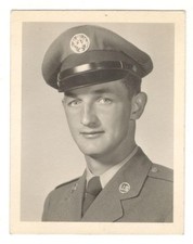 Vintage Photo Handsome Young Man U.S. Soldier Studio Portrait 1940's SYB32