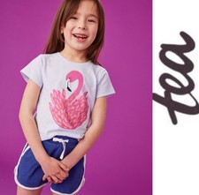 NWT Tea Collection Blue Piped Gym Shorts, Size 5, MSRP 35