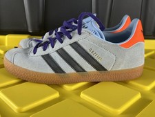 adidas Gazelle J Clear Sky Black Solar Orange IG9151 GS 4.5 Youth