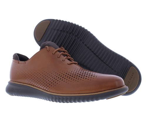 Cole Haan Zerogrand Laser Wingtip Mens Shoes Size 9, Color: British Tan/Java