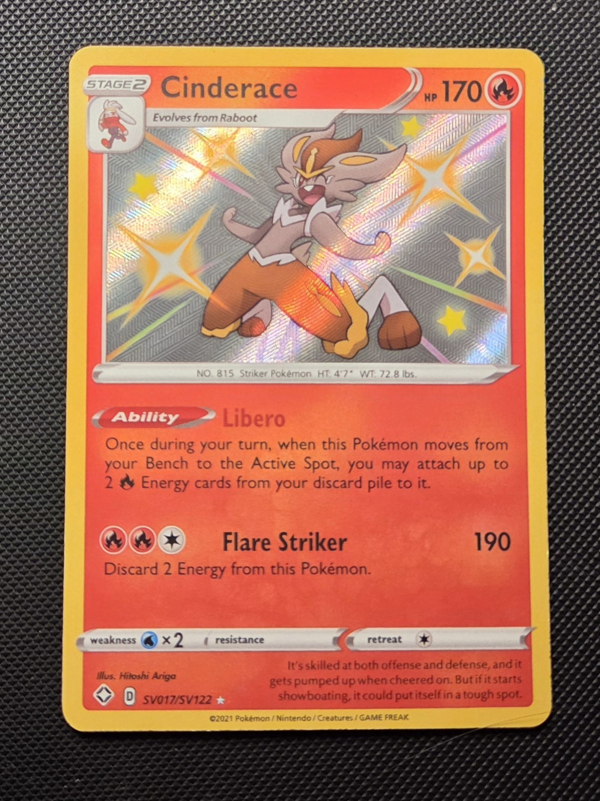 Cinderace SV017/SV122 Shining Fates: Shiny Vault Holo