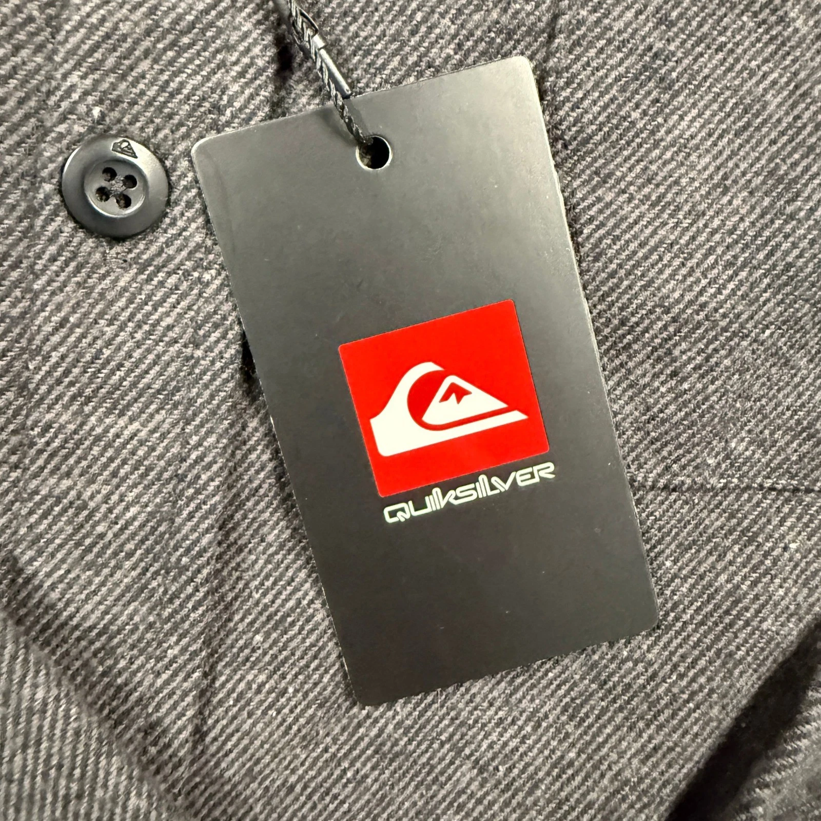 Quiksilver Men Large Anthracite Gray Heavy Twill Shirt Jacket QSM35LW142 - product detail image 6