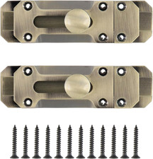 Bronze Gate Latch for Barn Door,Sliding Door Lock with Screws Zinc Alloy Slidi