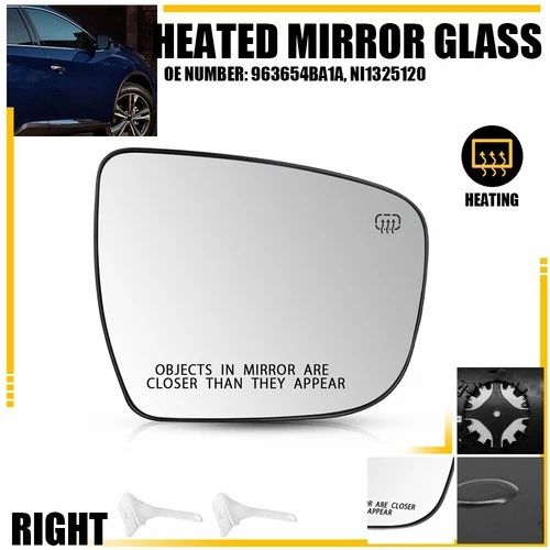 For NISSAN 2017-20 PATHFINDER 14-20 ROGUE MURANO Mirror Glass Heated Passenger