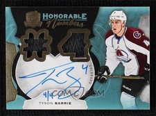 2016-17 Upper Deck The Cup Honorable Numbers Autograph Patch Tyson Barrie /4