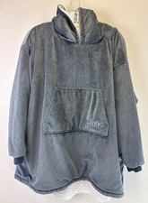 The Comfy Oversized Wearable Blanket Hoodie Gray Sherpa-Lined One Size
