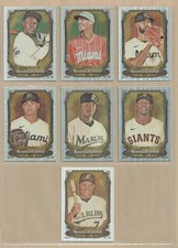 2024 Topps Allen & Ginter Silver Portrait Foil MARLINS Base Team Set of (7)