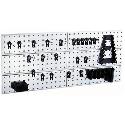 raaco Lochwand Werkzeugwand Werkzeughalter Panel Silber Set Haken 1040x440 Stahl