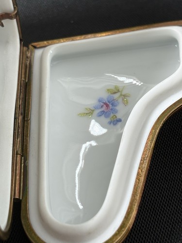 Vintage Limoges France Schmuckschatulle - Flügel - handbemalt - Bild 14 von 21