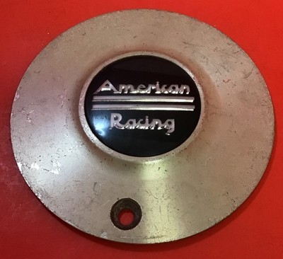 ONE USED American Racing Black / Silver Wheel Center Cap 899069N /15738