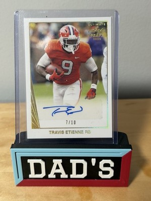 2020 Leaf Ultimate Draft Travis Etienne Clemson Tigers RC Auto /10