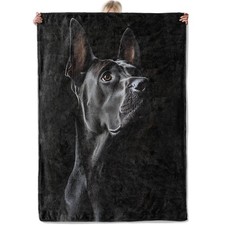 Great Dane Dog Throw Blanket Gifts for Women Adults Girls Soft Fuzzy Warm Coz...
