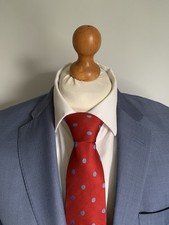 Mens ELEGANT GIEVES & HAWKES "SAVILLE ROW" WOOL SUIT In PALE BLUE 38R *EX-CON*