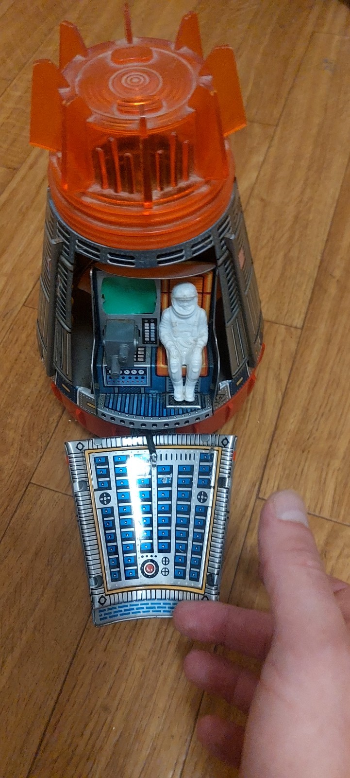 S.H. Horikawa Giocattolo di latta Space Capsule "UNITED STATES" con personaggio