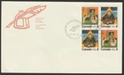 Canada #696a, Canadian Authors, Block, Official First Day Cover, FDC 1976