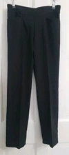 Time And Tru Pull On Straight Leg Mid Rise Pants Size Large 12-14 Black 