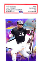 2020 Topps Finest PURPLE REFRACTOR LUIS ROBERT RC Card /250 PSA 10 GEM MINT