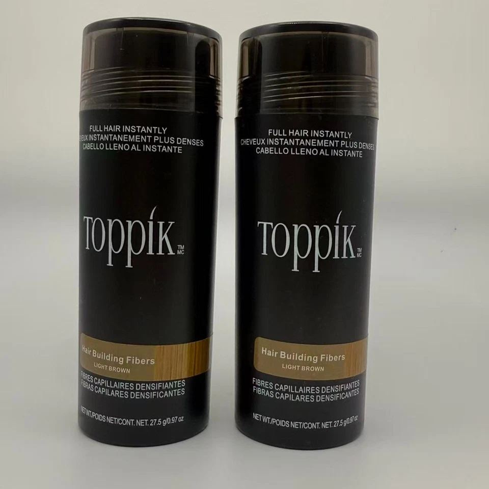 2 Packs Toppik Hair Building Fibers Medium Brown 27.5 Dark Brown Light Brown - Image 3 of 4