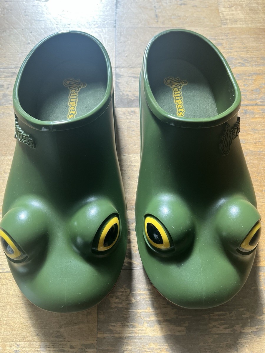 JW Anderson x Wellipets Green Frog Clog Shoes UK