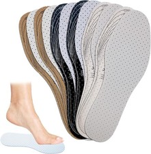 6 Pairs Unisex Breathable Shoe Insoles Inserts Double Layer Latex Foam Perforate