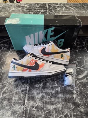 Nike SB Dunk Low Raygun Tie-Dye White Size 6.5 Pre Owned Original Box BQ6832-101