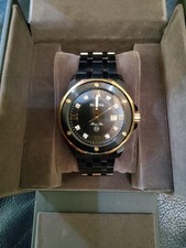 Bulova Black Mens Analogue Watch Marine Star 98D176
