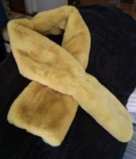Donna Salyers Fabulous Furs Yellow Faux Fur Scarf