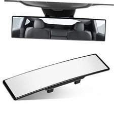 OBTANIM Car Rearview Mirror 12 Inch HD Glass Anti Glare Clip On 12 Inch White