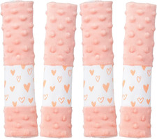 4 Pack Car Seat Belt Covers for Baby Girl Kids, Toddlers Stroller Seat Strap Cov
