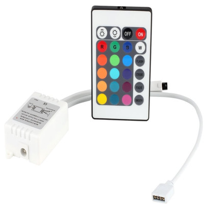 IR Fernbedienung 24 Tasten DC 12V wireless mit Empfänger für RGB LED Streifen