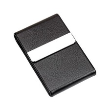 PU Business Card Holders Wallet Protective Sleeves Black